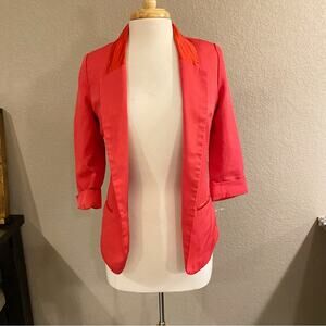 Swoon 3\4 Sleeve Blazer Red Small